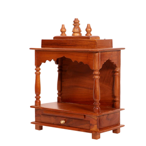 Indian Wooden Temple | Handcrafted Pooja <b>Mandir</b> | Home Shrine | Traditional Prayer Cabinet Living Room KA833 - Product Image 2