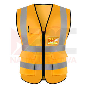 Chaleco DE SEGURIDAD reflectante multibolsillos personalizable ropa de poliéster con soporte de logotipo personalizado - Product Image 3