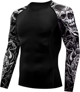 High Elastic <b>Rash</b> <b>Guard</b> <b>Mens</b> Long Sleeve Sports Compression TShirt Wholesale Long Sleeve <b>Rash</b> <b>Guard</b> for <b>Men</b> Gym TrainingFitness - Product Image 1