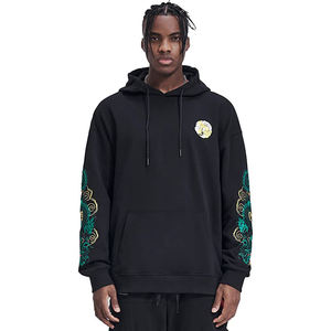 Sweats à capuche d'impression bouffante de vente directe d'usine nouveauté vêtements d'extérieur sweats à capuche d'impression bouffante de couleur unie - Product Image 3