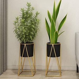 Macetas de Metal hechas a mano de moda exclusivas para decoración del hogar, balcón, jardín, plantación, acabado recubierto de polvo - Product Image 1