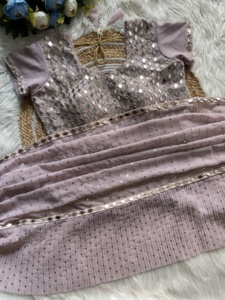 Dernière Exclusivité Faux Georgette Avec Paillettes Broderie Saree Femme Fabricant De Mode Et Fournisseur De Surat - Product Image 4