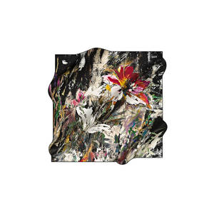 Vintage Designer Digital Print Floral Silk Scarf for Women - Product Image 1