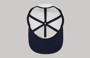 Sombreros de camionero de EE. UU. con logotipo bordado en 3D con agujero cortado con láser Cierre ajustable Gorras deportivas de tela de algodón de 6 paneles - Product Image 6