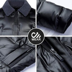 Wholesale Trending Men's Thickened Down Jacket Stand Collar Shiny <b>Parka</b> with <b>Waterproof</b> Puffer Rain <b>Coat</b> - Product Image 5