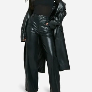 Leggings en cuir satiné légers et respirants pour femmes, best-seller, taille haute, style décontracté, cuir véritable, extensible, confort - Product Image 5