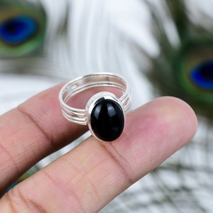 Girls Fashion Natural <b>Black</b> <b>Onyx</b> Solid 925 Sterling Silver Gemstone Handmade <b>Ring</b> Jewelry Sterling Silver 925 Stamp <b>Ring</b> Jewelry - Product Image 4