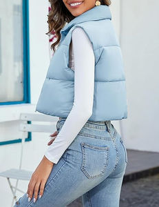 Men's Fashion High Neck Zipper Regular Length <b>Waterproof</b> Windproof Breathable Thick Plus Size Print Soft Shell Puffer <b>Jacket</b> - Product Image 3