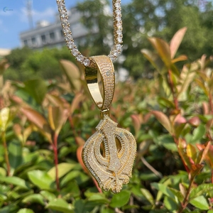 Vente flash Pendentif Hip Hop personnalisé en argent S925 avec diamant rond brillant de taille brillante cultivé en laboratoire, pendentif unisexe glacé - Product Image 3