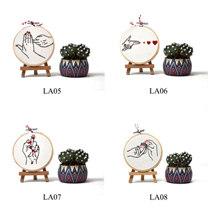 ศิลปะการปักแบบสมัยใหม่ - ธีมลายเส้น วงกลมขนาด 10 ซม. - Product Image 2