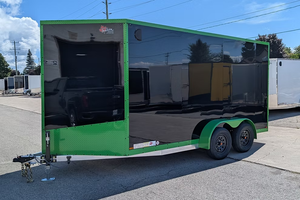 Remorque utilitaire fermée en aluminium 7x14 2025, 7000 GVWR, à double essieu, avec porte rampe en V, pour le transport d'équipements, à vendre - Product Image 4