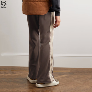Pantalon évasé décontracté pour hommes Pantalon de survêtement de haute qualité lourd avec bretelles latérales personnalisées taille moyenne motif droit - Product Image 5