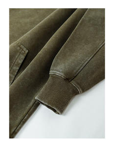 Sudadera con capucha lavada con ácido vintage con logotipo personalizado para hombre, sudadera de invierno extragrande de talla grande y peso pesado, Sudadera con capucha lavada con ácido - Product Image 3