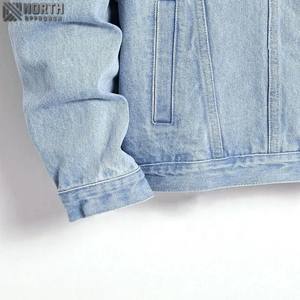 2025 élégant hommes 100% coton Denim vestes grande taille régulière ajustée manches longues respirant hiver avant Logo vêtements d'extérieur - Product Image 6