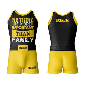 Uniforme de Boxeo para Adultos y Niños, Ropa de Artes Marciales Personalizada, Camiseta sin Mangas con Pantalones Cortos en Color Rojo y Blanco - Product Image 1