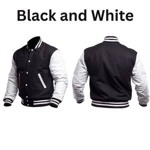 Vestes de baseball universitaires en cuir à manches en cuir brodées en chenille personnalisées pour hommes, différentes couleurs - Product Image 4