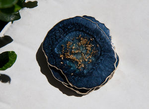 Sous-verres en résine, fabrication artisanale, qualité supérieure, décoration d'intérieur, sous-verres pour boissons, 4x4 pouces, style luxueux, disponible en différentes couleurs - Product Image 5