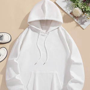 High Quality Custom Ladies Hooded Pullover Zip Sports Sweatshirt Solid Color Long Sleeve Warm <b>Hoodies</b> 100% Cotton <b>for</b> Winter - Product Image 1