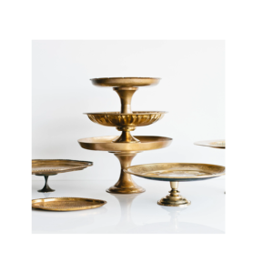 Suministros de fábrica Soportes para pasteles de metal de 3 niveles Plato redondo Decoración de mesa de boda Soportes para pasteles vintage - Product Image 2