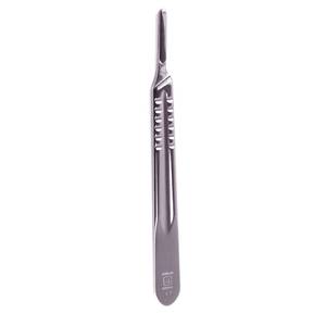Manche de scalpel 4 en acier inoxydable durable de qualité professionnelle pour # 20- # 25 lames chirurgicales, couteau manuel, forceps - Product Image 6