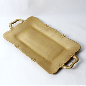 Plateau de service rustique en fonte d'aluminium avec finition naturelle, idéal pour les cuisines et les salles à manger de style campagnard - Product Image 4