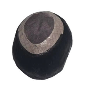 Toupet en cheveux humains Remy indiens de style Yaki Taz Hair BD, trame unique pour système capillaire pour hommes en dentelle - Product Image 3