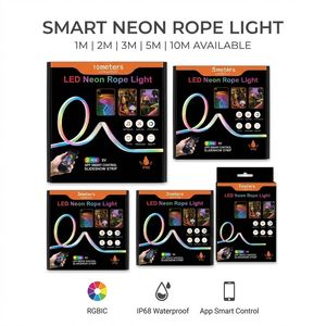 Ruban LED néon flexible RGBIC USB 5V 5m IP65 avec application de contrôle des effets lumineux - Product Image 4