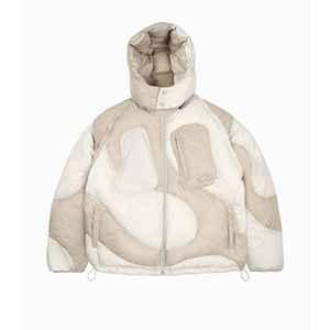 Wholesale Unisex Plus Size Winter High Street Waterproof Windproof Hooded Thick Puffer Jacket Custom Embroidered Logo Zipper - Product Image 1