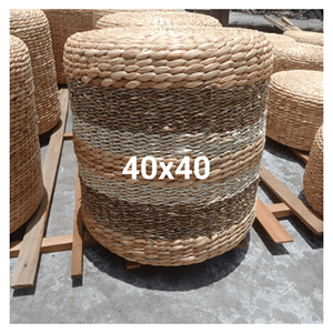 Water Hyacinth Cushion <b>Pad</b> Handwoven hyacinth with foam filling for floor seating stool cover and home decor Vietnam - Product Image 4