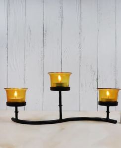 Candelero de Metal de 1 Pilar moderno hecho a mano 2025 Navidad Hogar y granja decoración de boda exquisita linterna y tarro de vela - Product Image 4