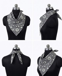 Serviette en tissu de coton carré imprimé à la main en gros, bandana 21x21 pouces, séchage rapide, respirant, ourlet cousu décontracté, couvre-chef - Product Image 3