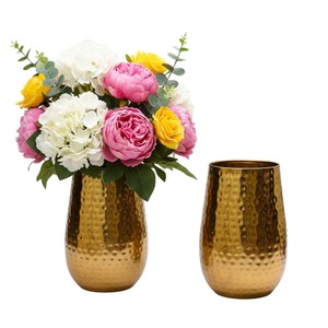 Juego de 2 Floreros de Metal de Hierro Forjado Creativo, Piezas Decorativas Modernas con Forma de Capullo para Decoración de Mesa en el Hogar y la Oficina - Product Image 4