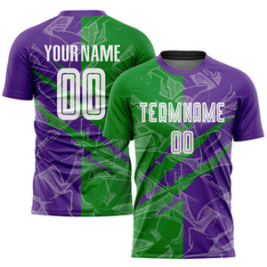 Camisetas de fútbol de poliéster de gran tamaño de alta calidad Impresión personalizada a pedido Camisetas de fútbol Venta al por mayor Todos los tamaños para ropa deportiva de verano - Product Image 3