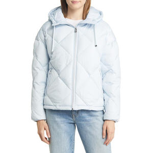 Chaquetas Acolchadas de Burbuja para Mujer, Invierno 2024, Más Vendidas, Color Sólido, Tejido Personalizado, Transpirables, Cálidas, Brillantes, con Capucha - Product Image 1