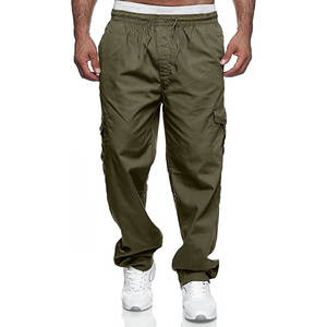 Pantalones Cargo de Corte Holgado para Hombre, Pantalones Deportivos para Correr, Pantalones Deportivos con Cordón en la Cintura, Pantalones Multibolsillos para Actividades al Aire Libre, para Uso Casual - Product Image 2