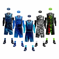 Seragam Basket Sublimasi Penuh Bolak-Balik Bernapas Anti-Bakteri Cepat Kering Jersey Atletik Musim Panas yang Dapat Disesuaikan