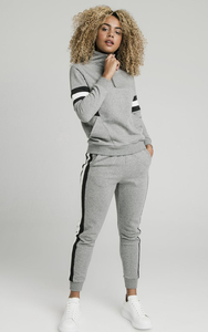 Jersey con logotipo personalizado de marca, sudaderas con capucha para mujer, pantalones de chándal, conjuntos de dos piezas de otoño, sudaderas, chándales OEM SI - Product Image 2