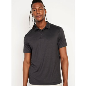 Chemise à manches courtes tendance pour hommes, polos noirs à revers à la mode pour l'été, polos personnalisés à manches courtes pour hommes - Product Image 4
