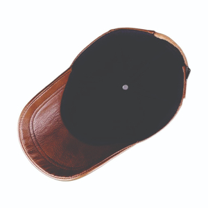 Gorras de Béisbol de Diseño Nuevo, Cuero Genuino, Hechas a Medida, Gorras de Béisbol de Cuero Negro Ajustadas, Servicio OEM a Precios Económicos - Product Image 6