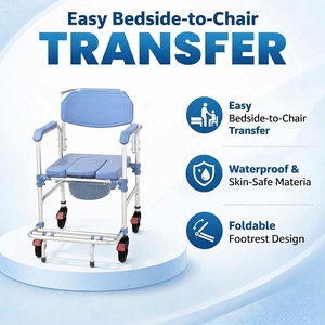 Sedia Comoda Leggera in Alluminio con Ruote <span class=keywords><strong>per</strong></span> <span class=keywords><strong>Disabili</strong></span>, Fornitura all'Ingrosso di Attrezzature <span class=keywords><strong>per</strong></span> la Riabilitazione - Product Image 1