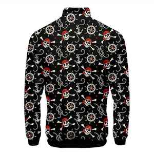 เสื้อแจ็กเก็ตบอมเบอร์แบบถักมีซิปรูดด้านในผ้าโพลีเอสเตอร์100% สายยาวขนาดพิเศษ - Product Image 4