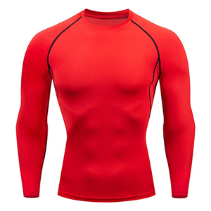 เสื้อยืดกีฬาแขนยาวสำหรับผู้ชายเสื้อยืดออกกำลังกายแรชการ์ดสำหรับผู้ชายเสื้อยืดแห้งเร็วสำหรับเพาะกาย - Product Image 4