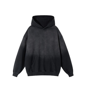 OEM ODM Sweats à capuche de haute qualité pour hommes Logo brodé personnalisé Tissu teint uni Fournisseur de gros - Product Image 4