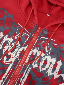 Sudadera de lana de algodón 100% para hombre, jersey de gran tamaño con cremallera cómoda, capucha con logotipo personalizado, diseño de hombro caído para invierno ODM - Product Image 5