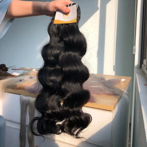 100% extensions de tissage de cheveux humains bruts vietnamiens donneur unique Double dessiné lâche vague profonde paquet avec perte gratuite - Product Image 1