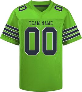 Venta al por mayor Descuento Nuevo estilo Cómodo American Youth Jersey Diseño personalizado Su propio con mangas cortas y características transpirables - Product Image 1