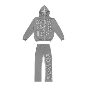 OEM Custom man hight Quality 100% <b>Mens</b> Graphic Zip Up Tracksuit 95% Polyester 5% Spandex 220 to 240 GSM - Product Image 2