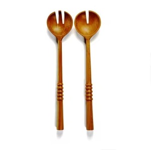 Ensemble de service à salade en marbre et en bois - Product Image 4