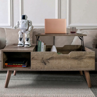 Table basse moderne multifonctionnelle pliante à plateau relevable avec compartiment de rangement caché pour station de vente en gros de meubles de salon