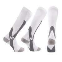 Chaussettes de compression sportives longues pour femmes et hommes, chaussettes de cyclisme tricotées à haute compression, professionnelles, antidérapantes, pour le fitness et le sport